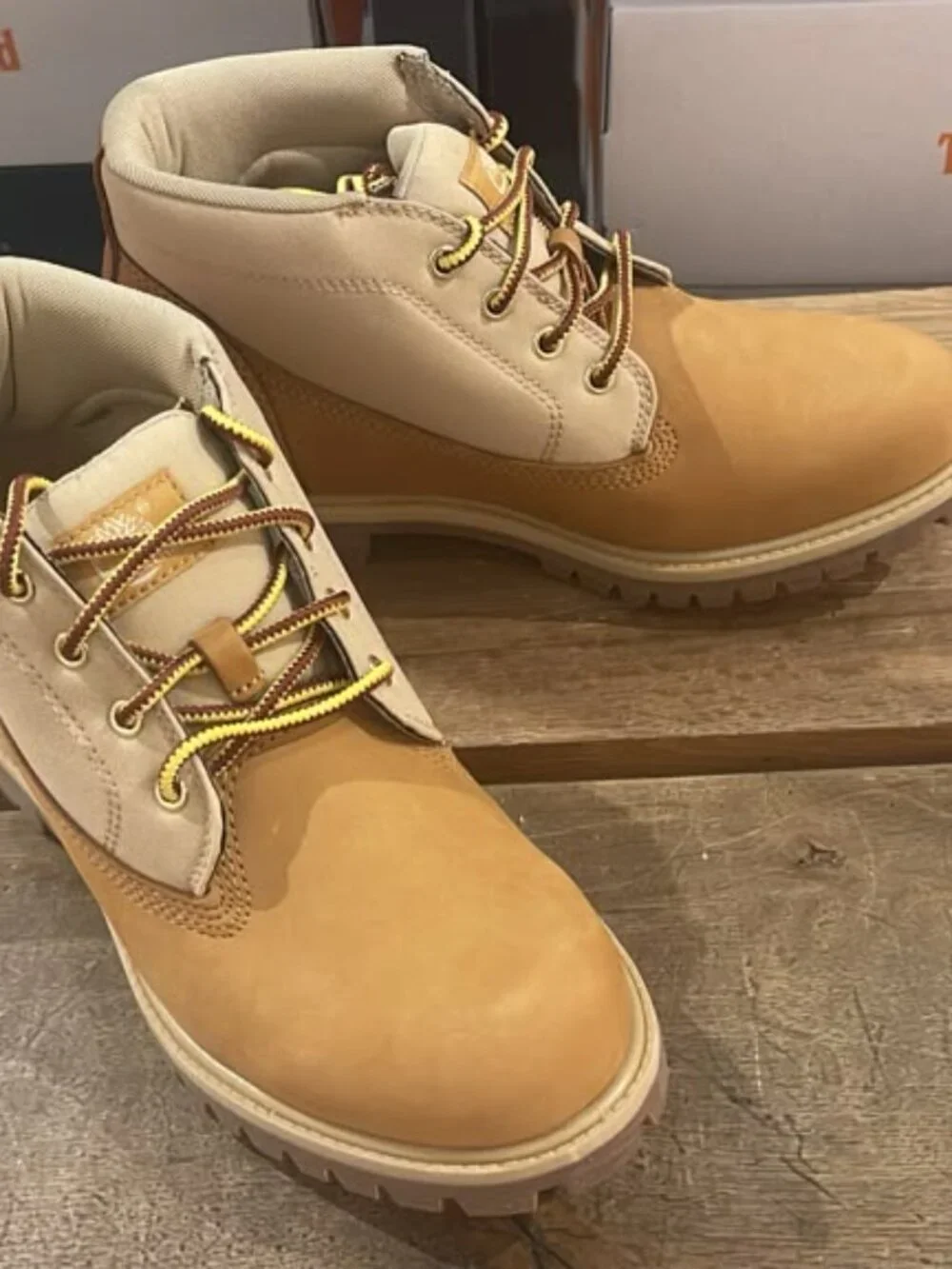 Timberland Men's Heritage Mid Lc Waterproof Ch Wheat Nubuck Natur Boot A431H-AES